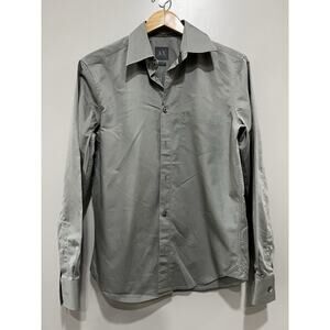 Armani Exchange Gray Shirt Men's S, Relaxed Fits M ,A/X Button and logo